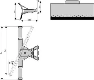 Отвал для уборки снега СО/к-1300 (крепление на каретку)
