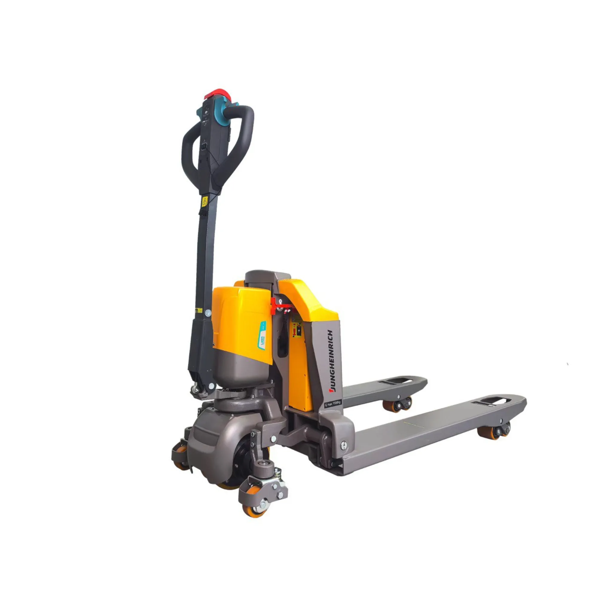 Тележка электрическая самоходная Jungheinrich PTE 15Q, Li-Ion с батареей 24V, 50Ah, 1500 кг, 1150 x 540 мм, с колесами баланса