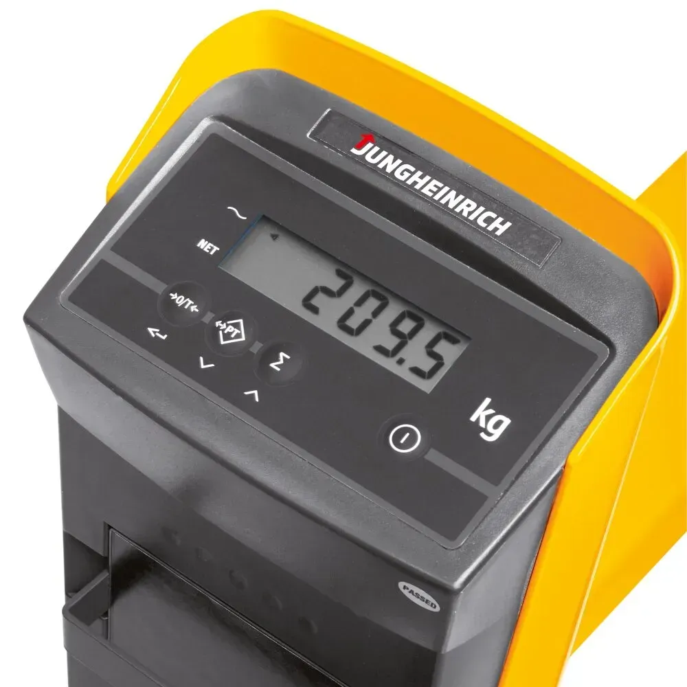 Весовая гидравлическая тележка (рохля) Jungheinrich AMW 22P V-BV, 2200 кг, 1150х540 мм, с полиуретановыми колесами