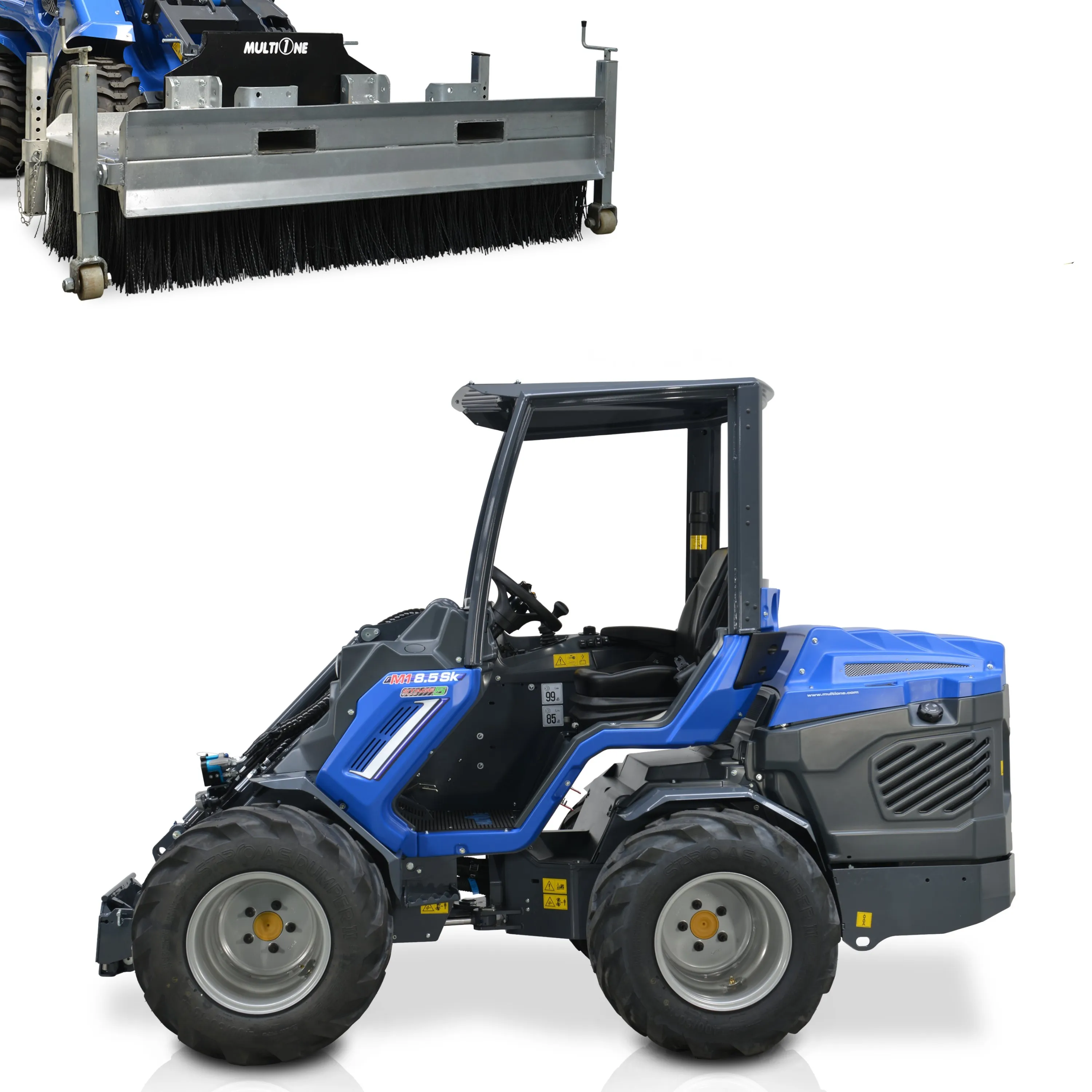 Шарнирно-сочлененный мини-погрузчик MULTIONE 8.5S K Stage V с щеткой