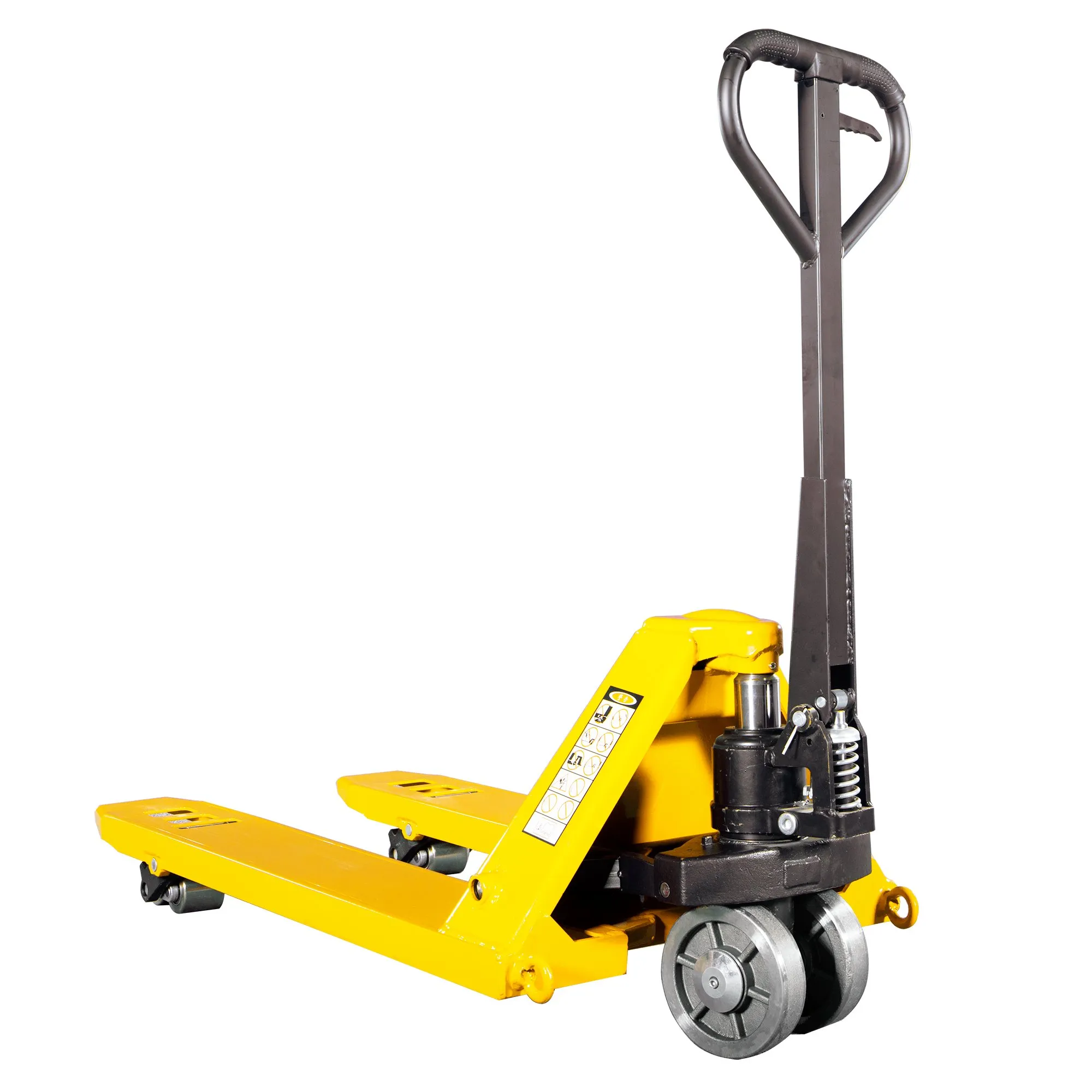 Большегрузная гидравлическая тележка (рохля) JHLIFT AC100-H, 10000 кг, 1500х550 мм, с полиуретановыми колесами