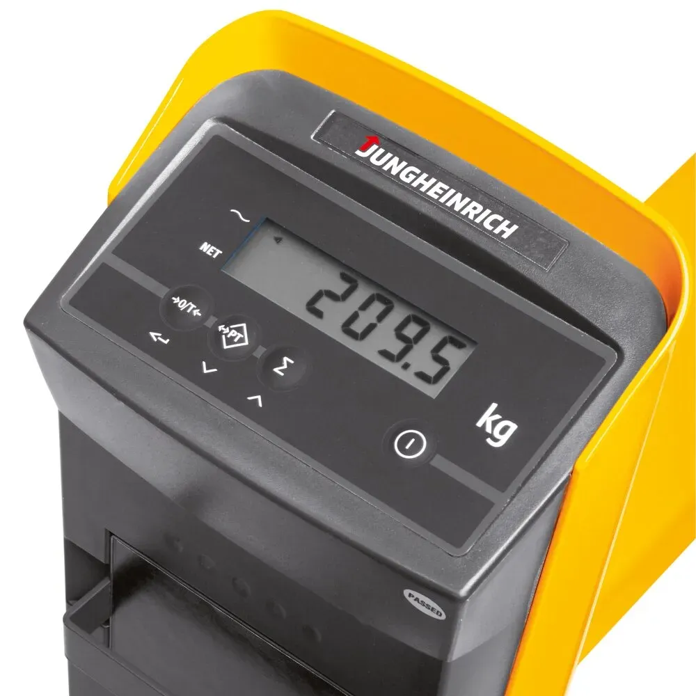 Весовая гидравлическая тележка (рохля) Jungheinrich AMW 22P V-GV, 2200 кг, 1150х540 мм, с полиуретановыми колесами