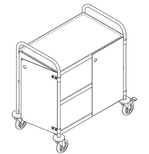 Сервировочная тележка GSW -3 полки Hupfer