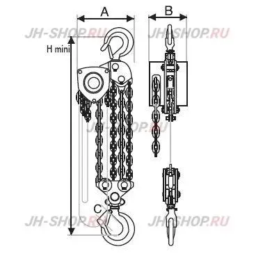 Ручная цепная таль Tralift, г/п 250 - 20000 кг TRACTEL