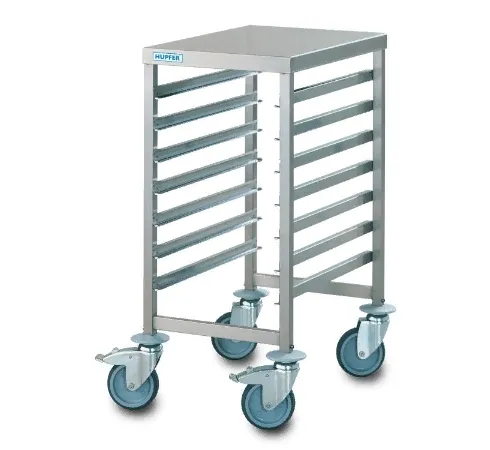 Тележка-шпилька GN-контейнеров с рабочей поверхностью, продольная загрузка Hupfer