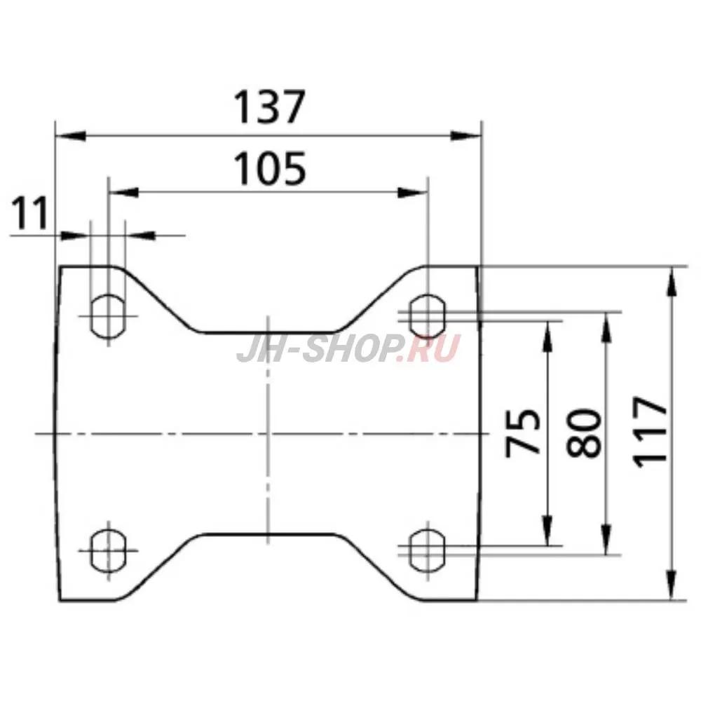 Колесо Tente ZETA 4688ITP Flat