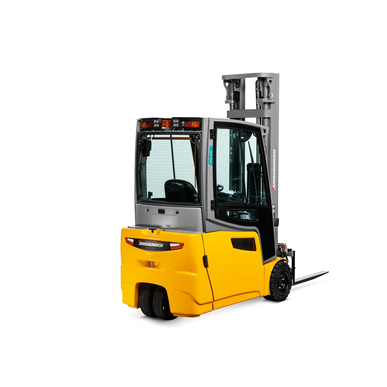 Электрический погрузчик Jungheinrich EFG 220 DZ, 4640 мм с Т-образной станцией для замены АКБ