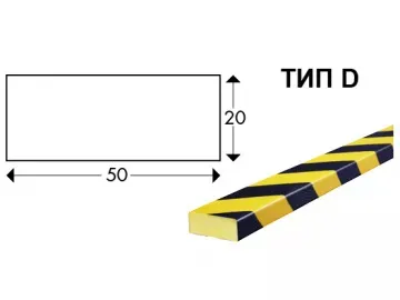 Профиль защитный для стен тип D