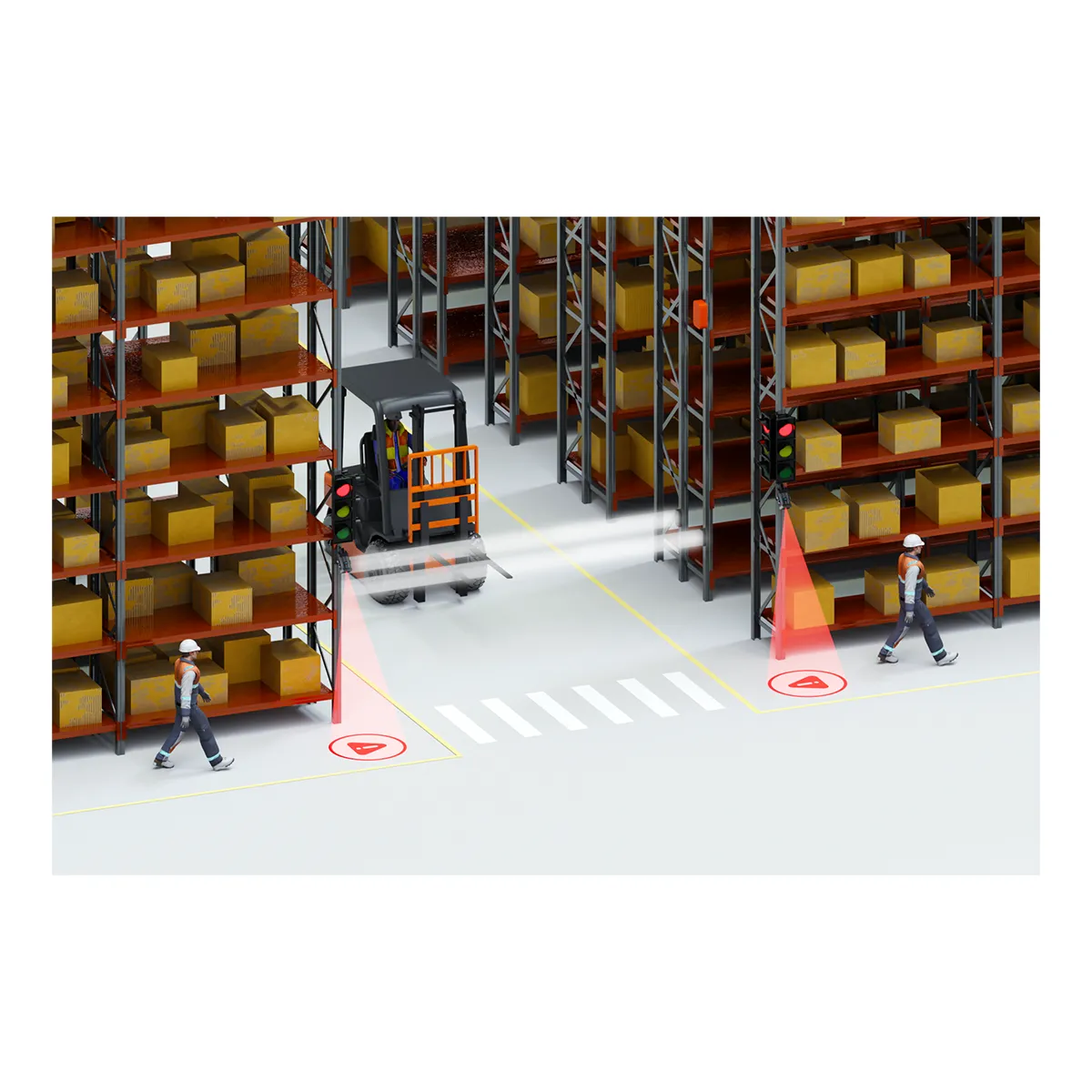 Система предупреждения операторов штабелеров