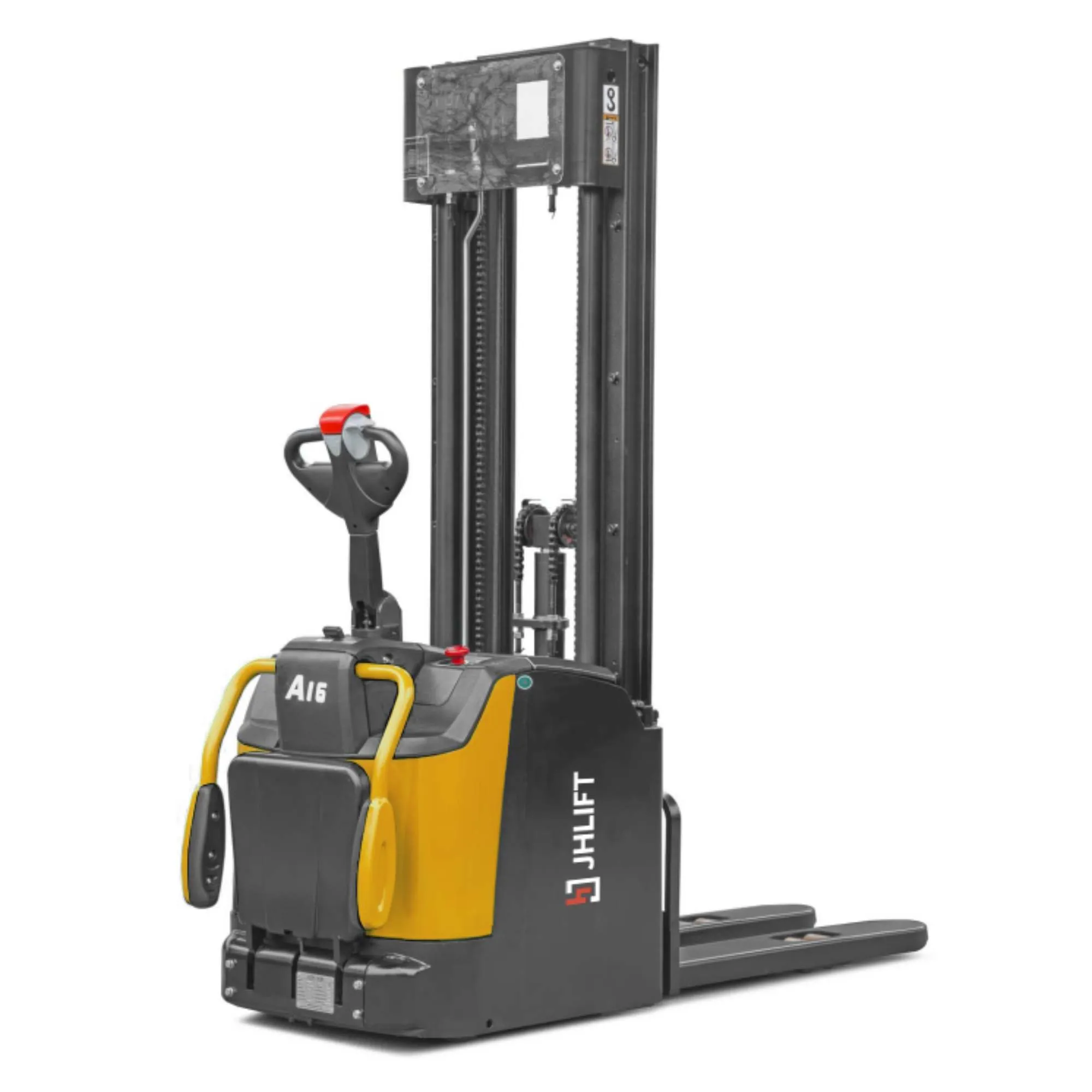 Штабелер электрический самоходный JHLIFT CDD 20S premium с платформой оператора, АКБ Li-Ion / свинцово-кислотная