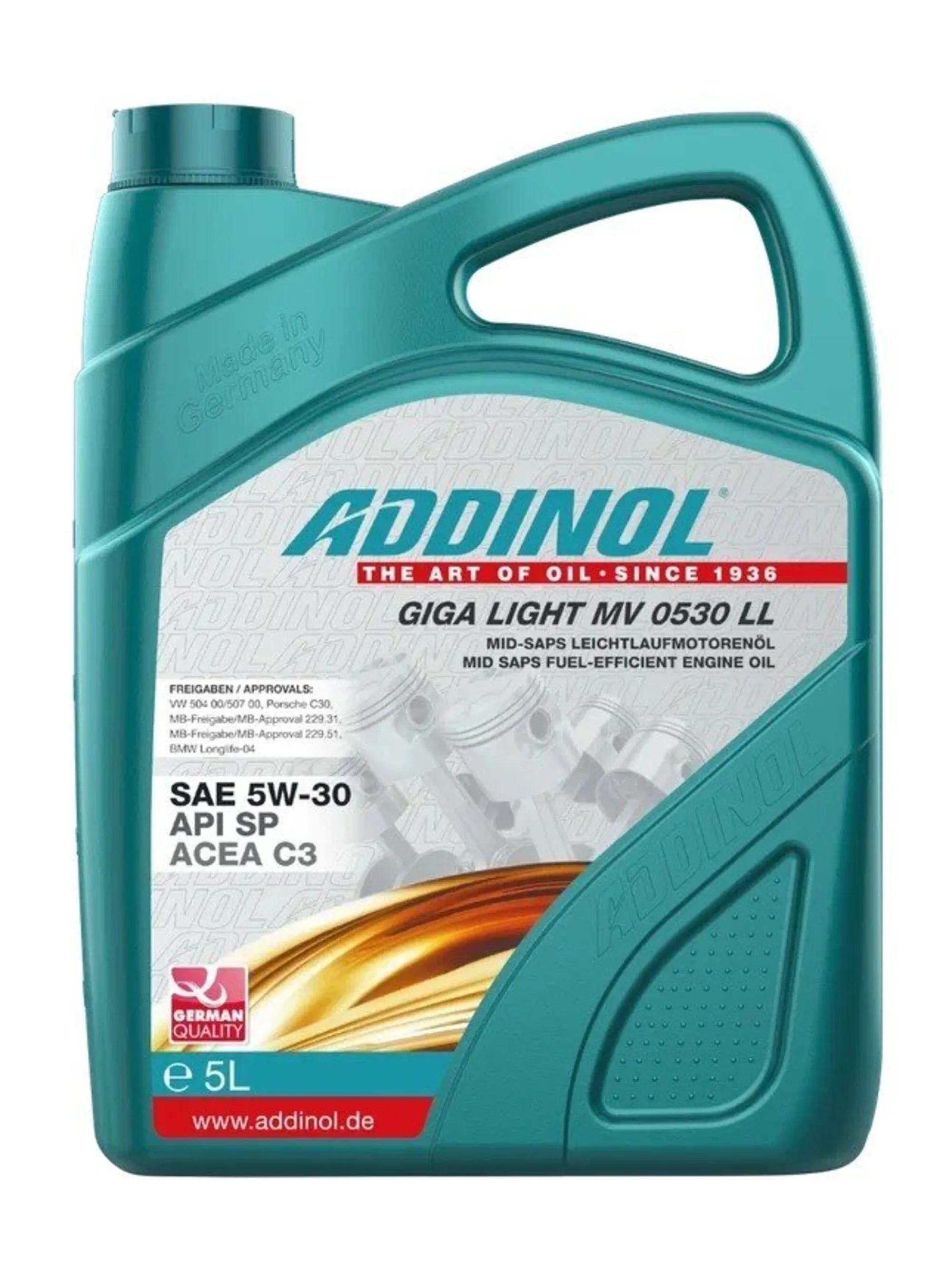 Моторное масло ADDINOL Giga Light MV 0530 LL, 5 л