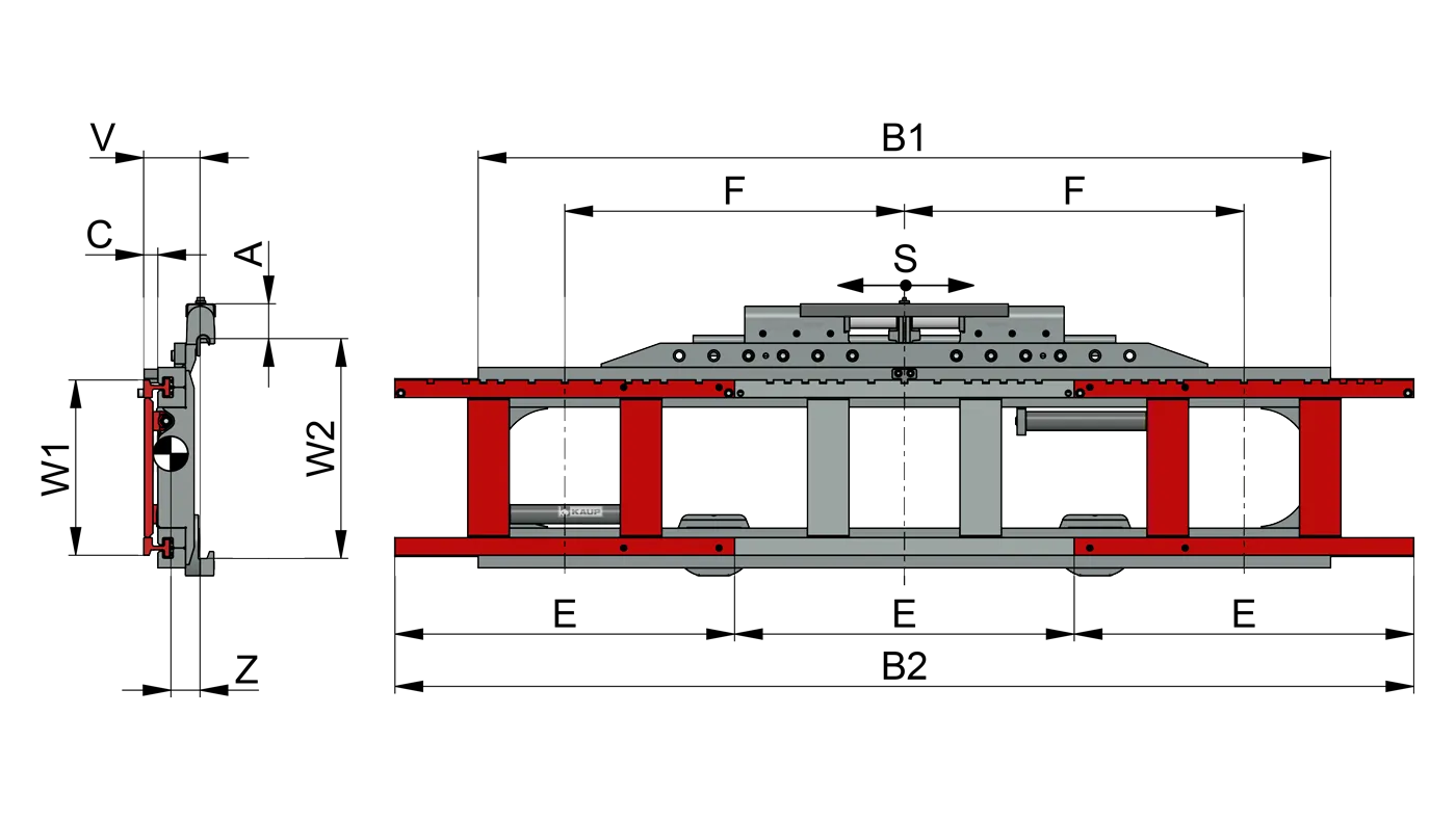 Тройной мультисайдшифтер KAUP 3T253B-L/Q-3