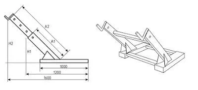 Захват с креплением на вилы погрузчика ССБ(стрела специальная для биг-бегов)-2