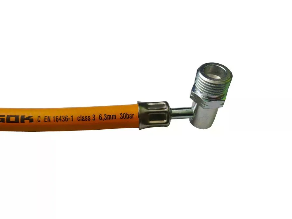 Газовый шланг GOK GFx400, 30 бар, латунь, сталь
