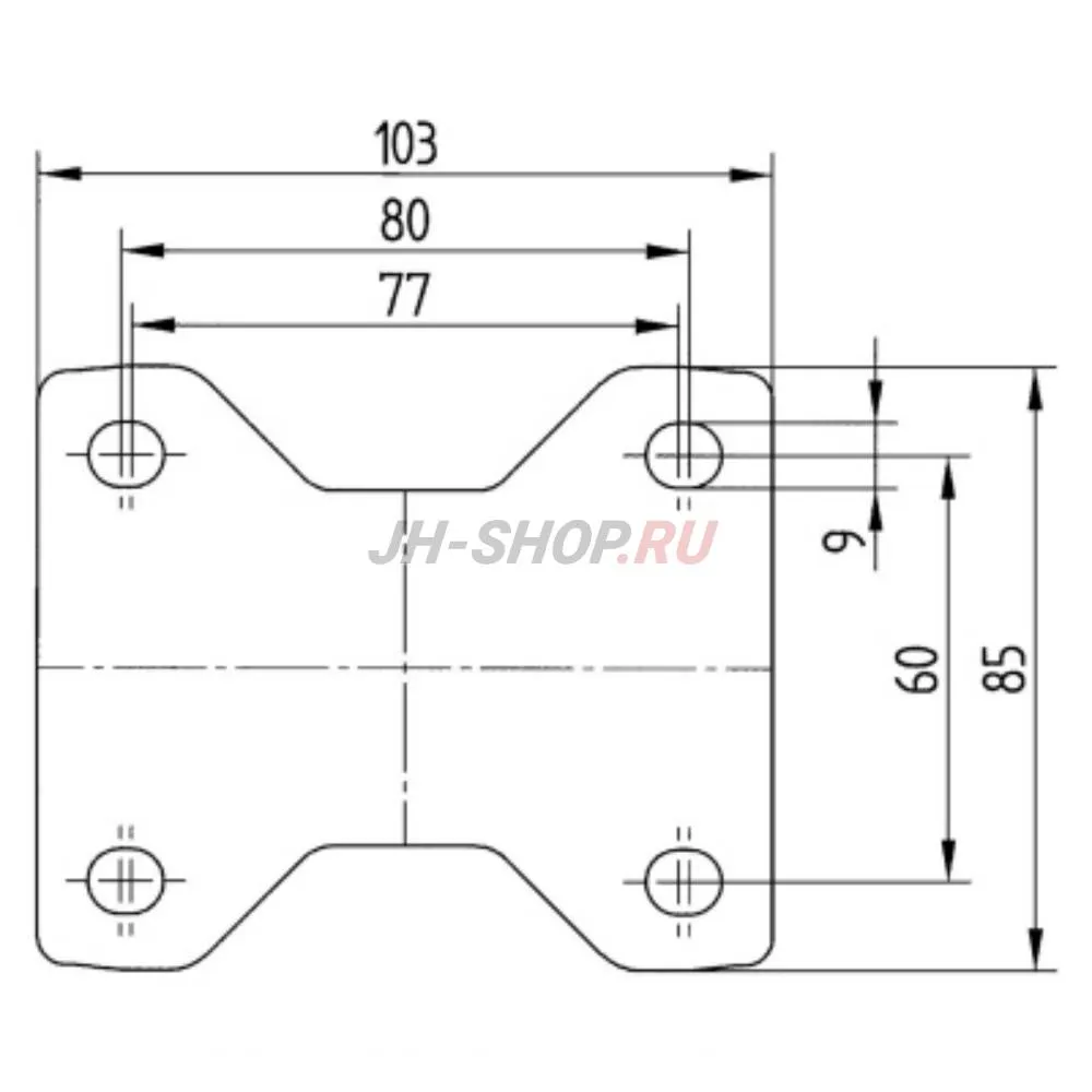 Колесо Tente ALPHA 3478UAR080P62 grey