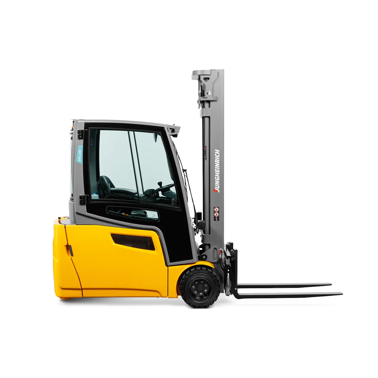 Электрический погрузчик Jungheinrich EFG 220 DZ, 4640 мм с Т-образной станцией для замены АКБ