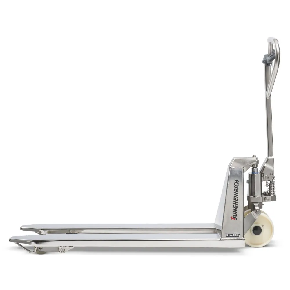Гидравлическая тележка (рохля) из нержавеющей стали Jungheinrich AM I20 N-GN, 2000 кг, 1140х520 мм, с нейлоновыми колесами