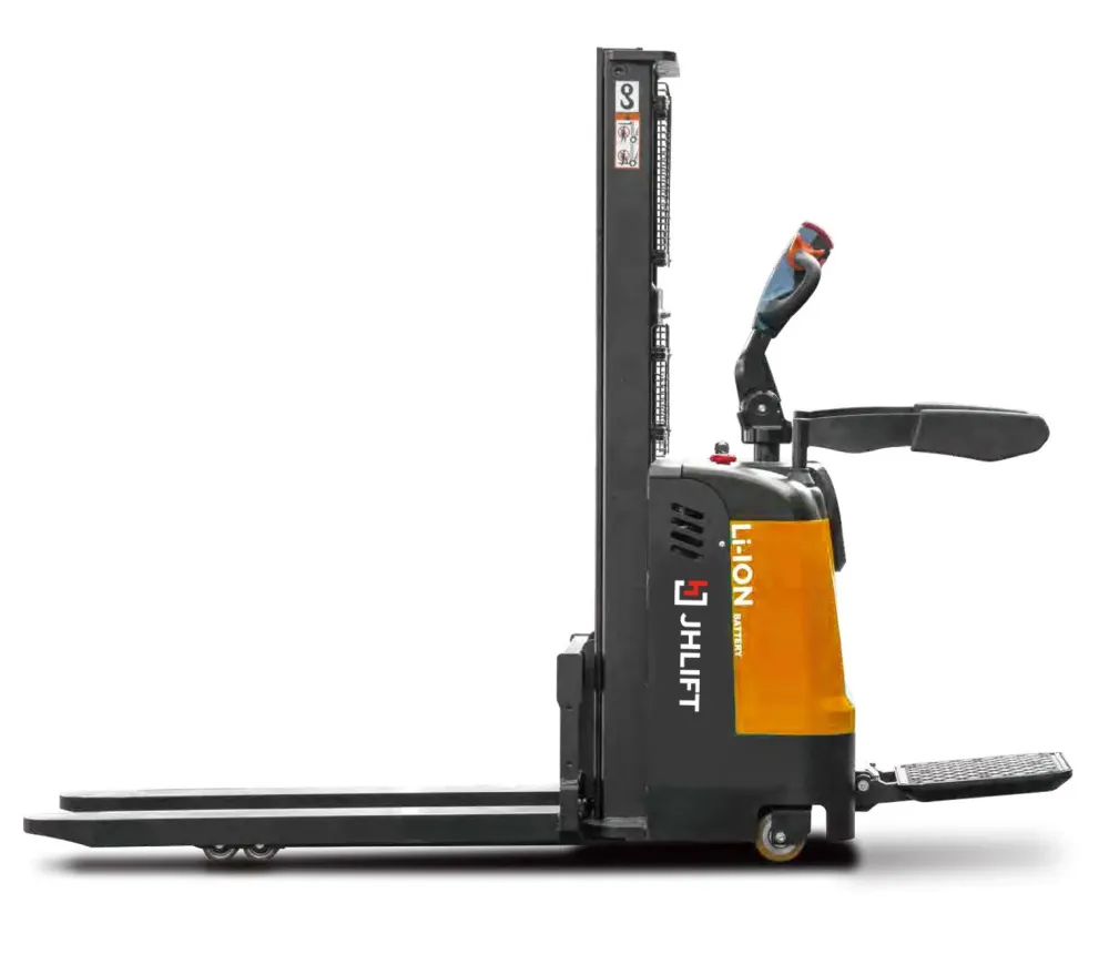 Штабелер электрический самоходный JHLIFT CDD 15 WHL с платформой оператора, 2500 мм, Li-Ion батарея