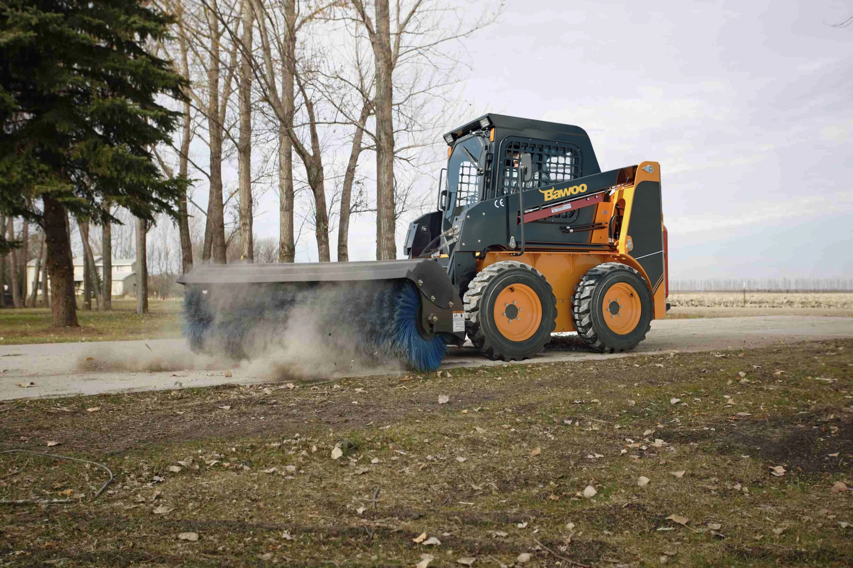 Щетка подметальная 2000 (мм) с механическим поворотом (диаметр щетины 700 мм)