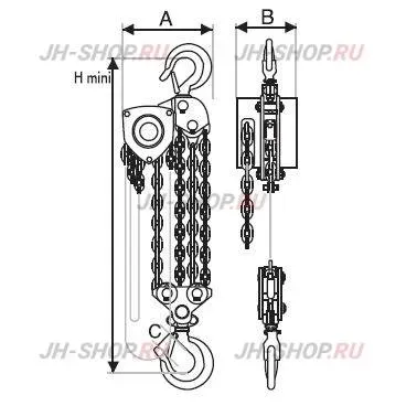 Ручная цепная таль Tralift, г/п 250 - 20000 кг TRACTEL