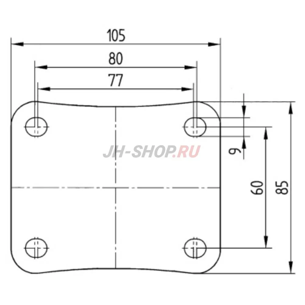 Колесо Tente ALPHA 3470UAR080P62 grey