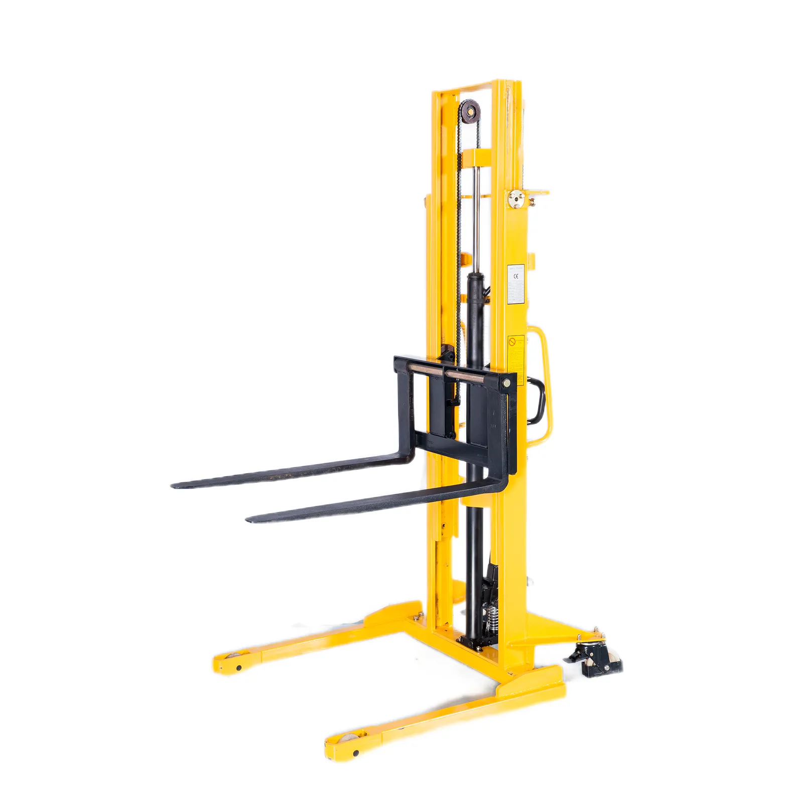 Гидравлический штабелер с расширенными опорами и раздвижными вилами JHLIFT WMSA1000, г/п 1000 кг, в/п 1600 мм