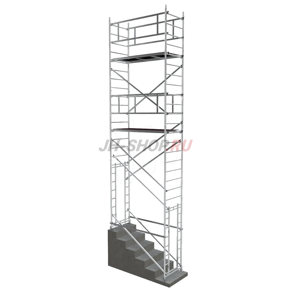 Алюминиевая модульная вышка ВМА700-П с проходными рамами
