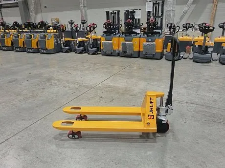 Гидравлическая тележка (рохля) JHLIFT BF25-H, 2500 кг, 1150х550 мм, усилен., с резиновыми колесами картинка