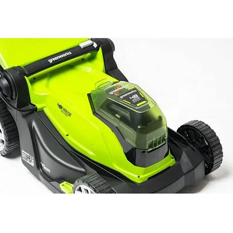 Газонокосилка аккумуляторная Greenworks G24X2LM41, 2*24V, 41 см, с 2хАКБ 4Ач и ЗУ картинка