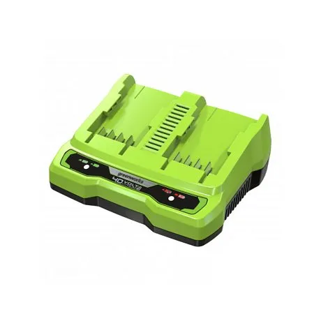 Зарядное устройство быстрое для 2-х аккумуляторов Greenworks G40UC8 40V картинка