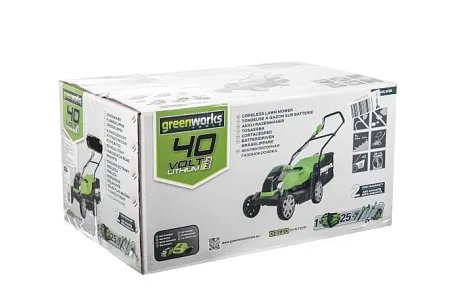 Газонокосилка аккумуляторная Greenworks G40LM35K2 40V 35 см c 1 АКБ 2 А.ч и ЗУ картинка