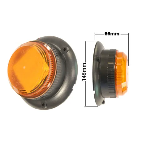 Проблесковый маяк Beacon mini 10-80В желтый картинка
