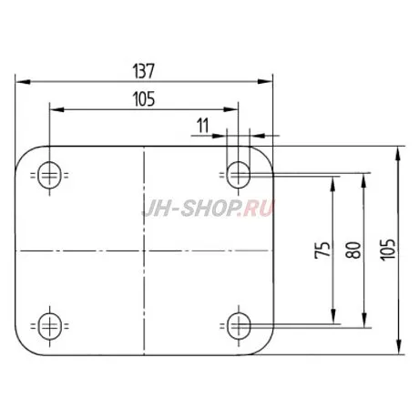 Колесо Tente ZETA 4687ITP Flat картинка