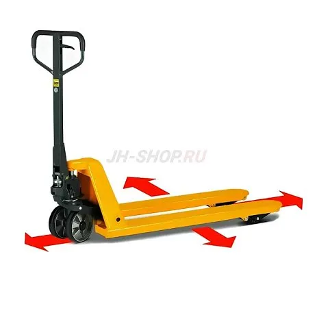 Многоходовая гидравлическая тележка (рохля) JHLIFT BF25-4, 2500 кг, 1150х540 мм, с полиуретановыми колесами картинка