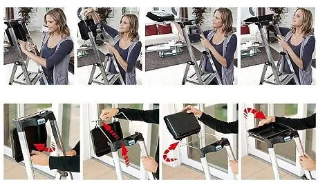 Krause Secury стремянка MultiGrip, рабочая высота 2850-3250 картинка