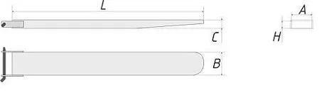 Удлинители вил УВ Ш160хВ80 (1500 мм) картинка
