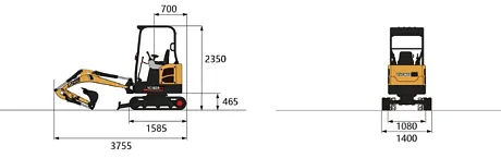 Миниэкскаватор Yuchai YC 18-SR Canopy картинка