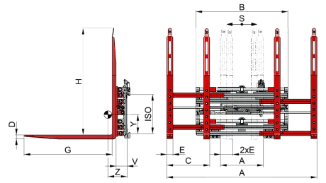 Захват двухпалетный KAUP 1,5T429C картинка