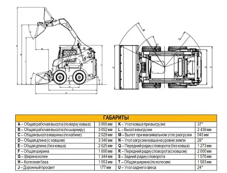 Мини-погрузчик с бортовым поворотом BAWOO VJ57 картинка