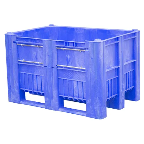 Контейнер BoxPallet 1200х800х740 мм сплошной с верхней дверцей синий картинка