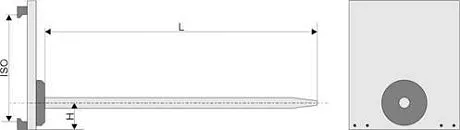 Дорн (штырь) с креплением на каретку диаметр 80мм ISO III картинка