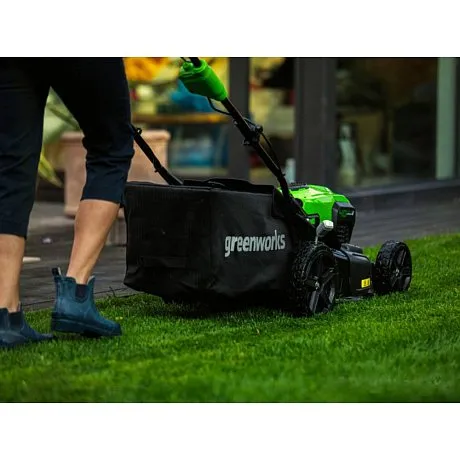 Самоходная газонокосилка Greenworks GD40LM46SPK4, 40V, 46 см, в комплекте с АКБ 4АЧ и ЗУ картинка
