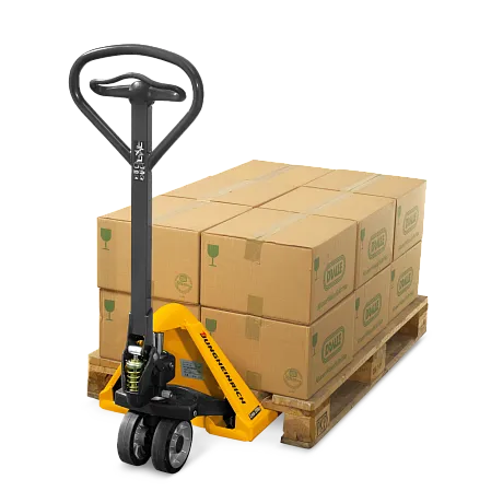 Длинновильная гидравлическая тележка (рохля) Jungheinrich AM 22 C-BV, 1200 кг, 1900х520 мм, с резиновыми колесами картинка