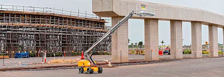 Электрический телескопический подъемник JHLIFT HB230P, р/в 23400 мм, г/п 460/310 кг картинка
