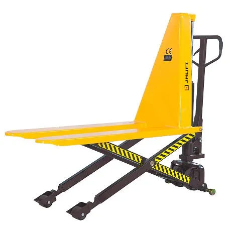 Гидравлическая тележка (рохля) с ножничным подъемом JHLIFT HLS1000N, 1000 кг, 1150х540 мм, с полиуретановыми колесами картинка
