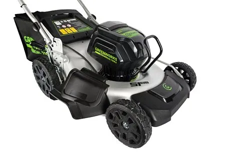 Газонокосилка аккумуляторная Greenworks GD82LM5 82V 51 см бесщеточная 5 А.ч. АКБ и ЗУ картинка
