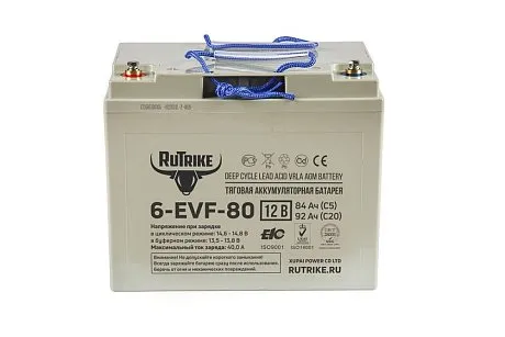 Тяговый гелевый аккумулятор RuTrike 6-EVF-80 картинка