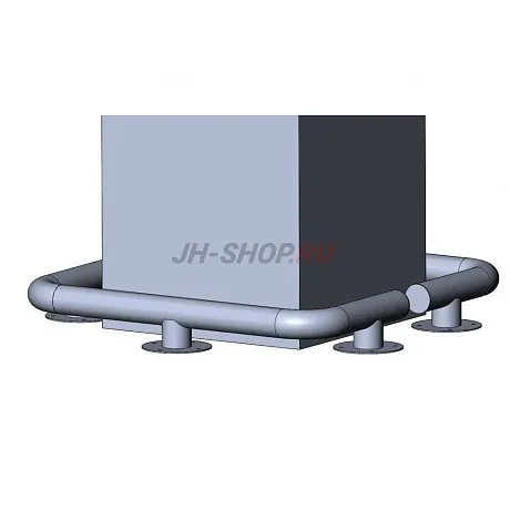 Колесоотбойник мет. КМ-600/76х3 для колонн на ножках картинка