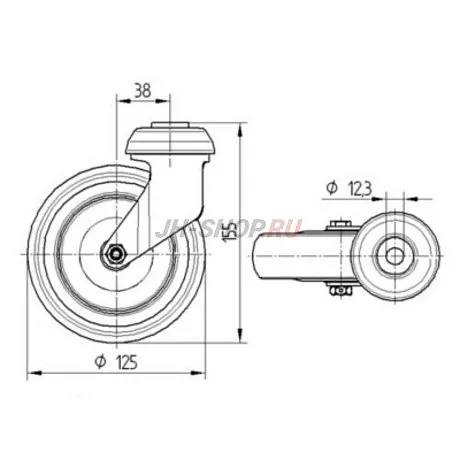 Колесо Tente STORA 2370PJP125P30-13 картинка