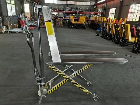 Гидравлическая тележка (рохля) из нержавеющей стали с ножничным подъемом JHLIFT SHLS1500N картинка